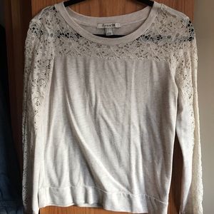Forever 21 lace white long sleeve